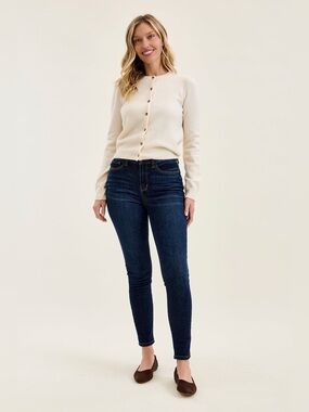 NWT Judy Blue Classic Dark Long Inseam Skinny Jeans High Waist 24W